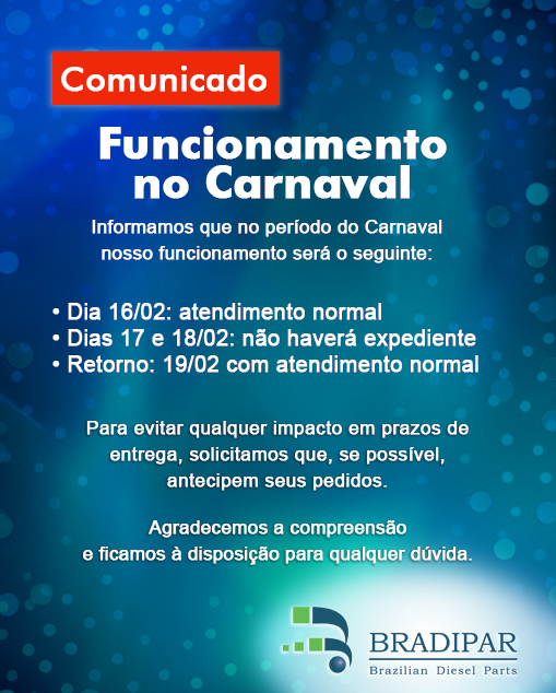 Expediente da Bradipar no Carnaval